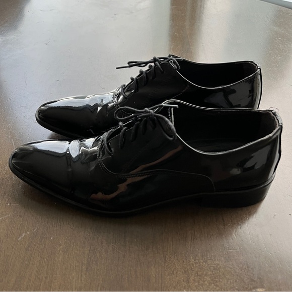 Black Brown 1826 Patent Leather Dress Shoes - Picture 3 of 6